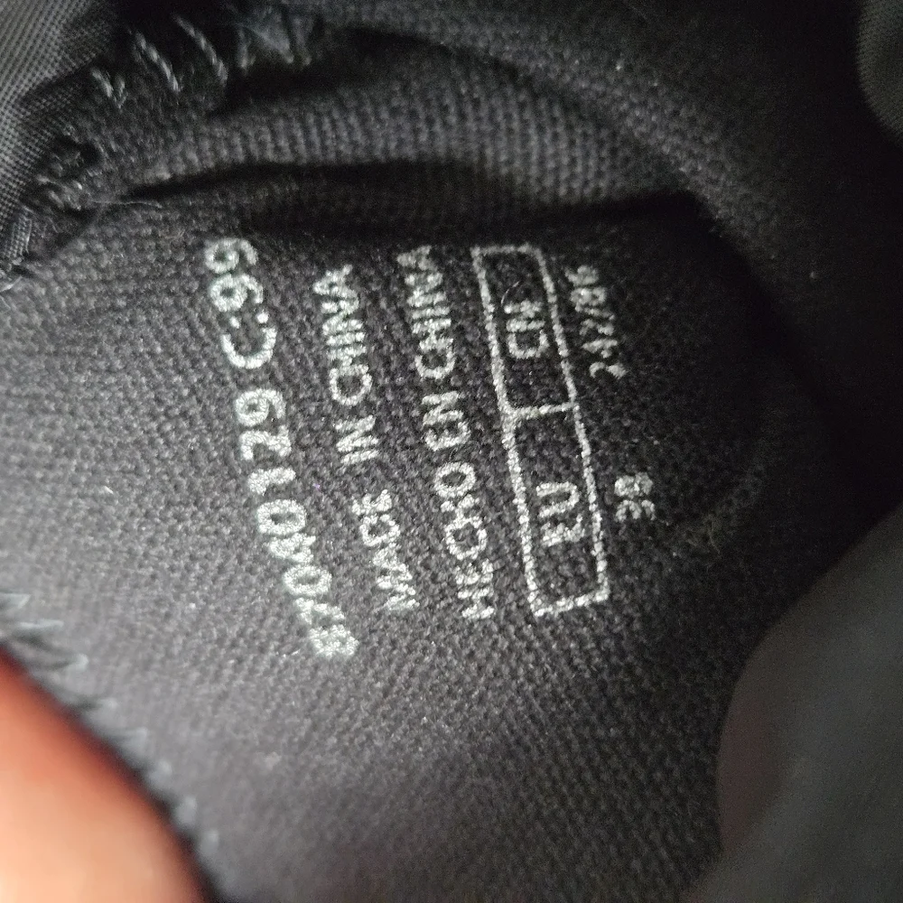 MNG by Mango women black leather canvas waterproof combat boots US 38 - Picture 7 of 7